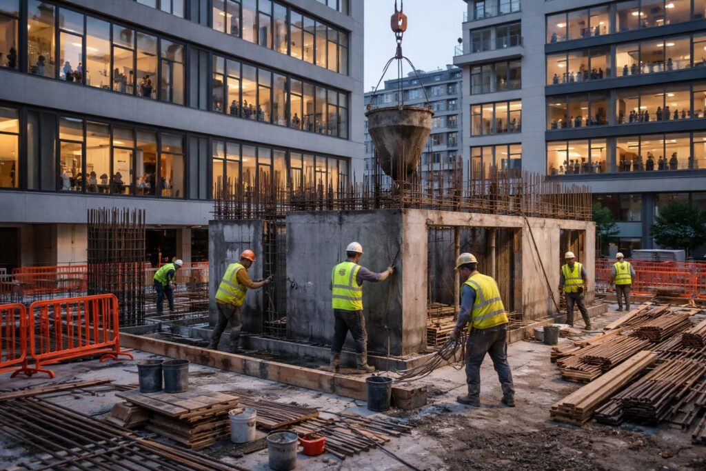 découvrez nos solutions efficaces pour intervenir sur le gros oeuvre en site occupé, garantissant sécurité, qualité et minimisation des nuisances.