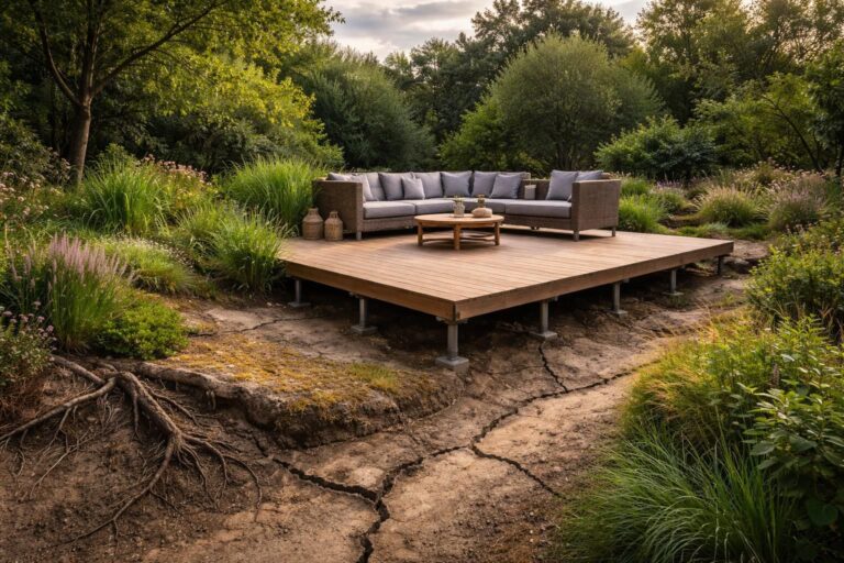 découvrez comment aménager un jardin et une terrasse sécurisés sur un terrain instable grâce à nos conseils d'experts en stabilisation et aménagement paysager.