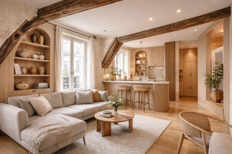 découvrez comment un agencement intérieur bien pensé peut transformer et corriger les imperfections d'un bâtiment existant, alliant esthétique et fonctionnalité pour un espace harmonieux.