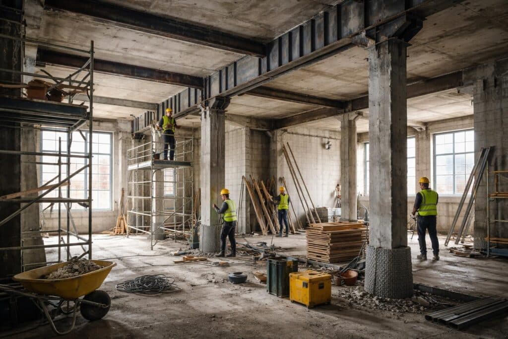 expertise en reprise de structure pour garantir la sécurité et la stabilité avant votre aménagement intérieur. intervention professionnelle adaptée à vos besoins.