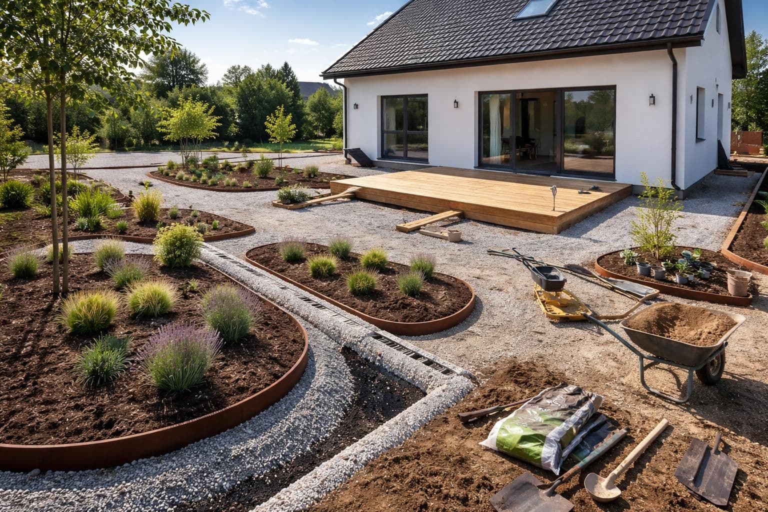 d&eacute;couvrez comment am&eacute;nager efficacement votre jardin apr&egrave;s la reprise des fondations pour un espace ext&eacute;rieur harmonieux et durable.