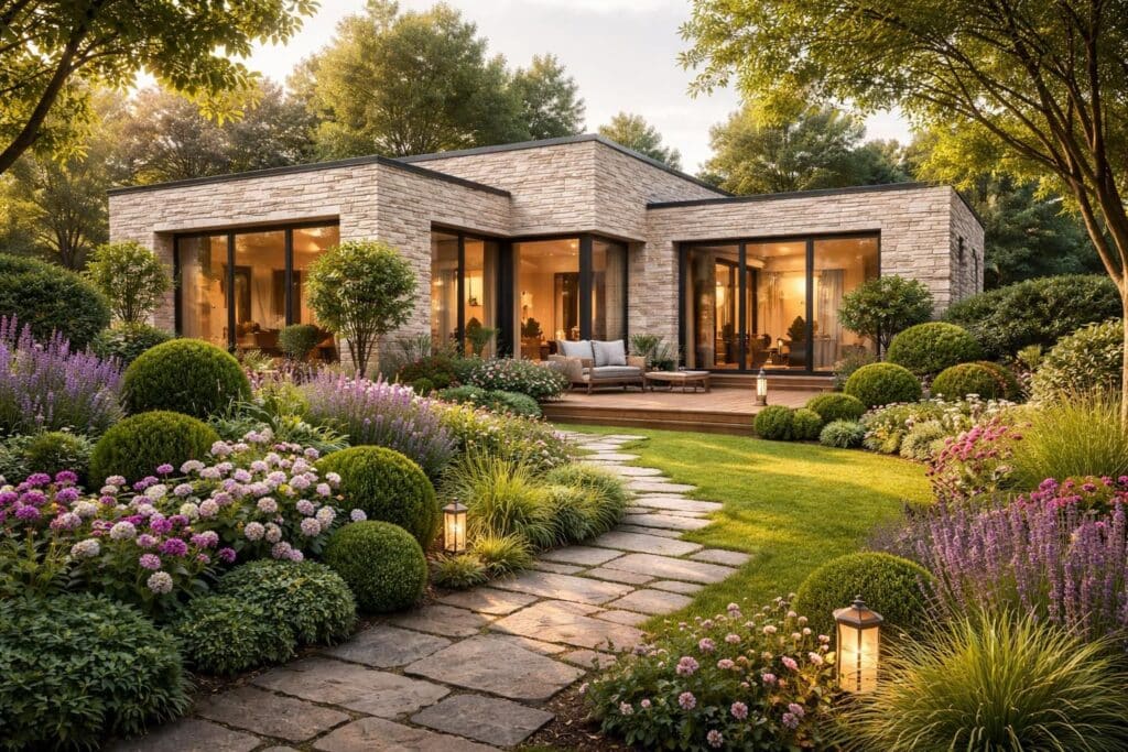 découvrez comment aménager un jardin harmonieux en intégrant parfaitement le bâti existant pour valoriser votre espace extérieur.