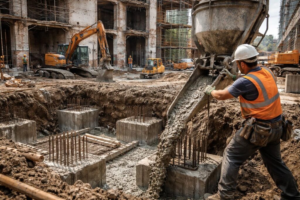 découvrez nos solutions spécialisées pour la reprise de fondations lors d’une rénovation lourde, assurant la stabilité et la durabilité de votre bâtiment.