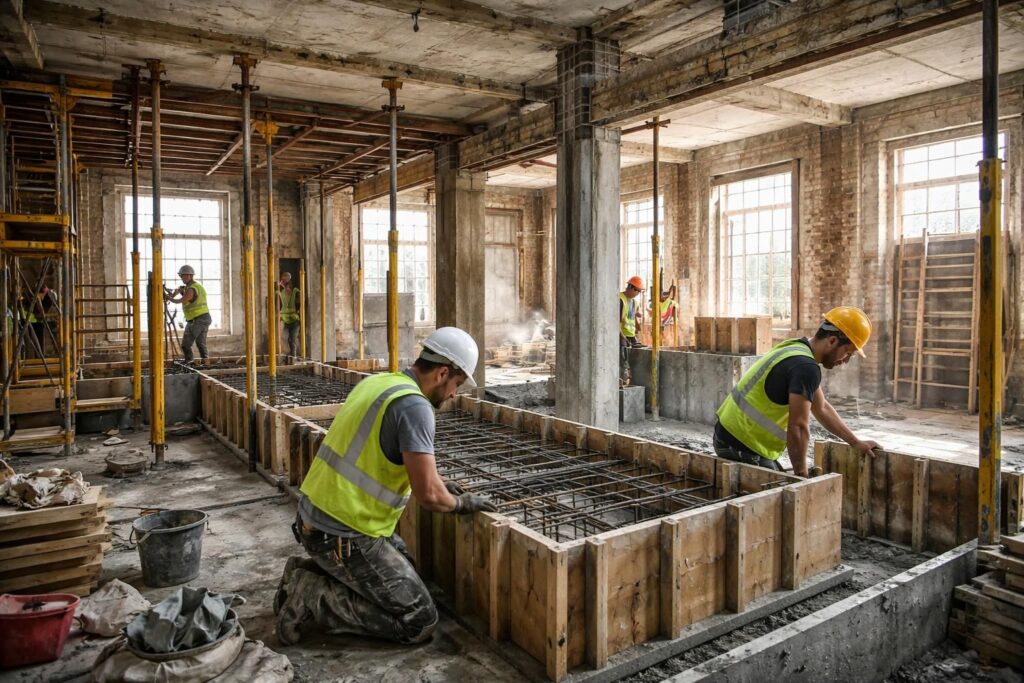 découvrez nos solutions de travaux de gros œuvre efficaces sans nécessiter une démolition complète, pour rénover et renforcer vos structures en toute simplicité.
